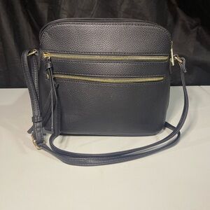 Black Leather Crossbody Bag